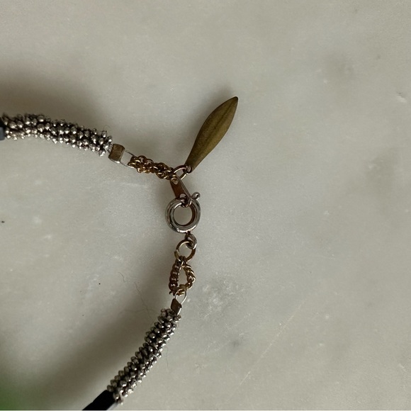 2/$30💎 Artisan mixed media bracelet with brass, jade, black, brown - Picture 5 of 7